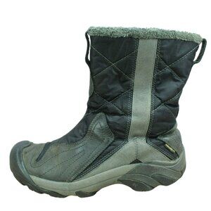Keen Betty Black Nylon Side Zip Waterproof Insulated Hiking Boots Size 7.5